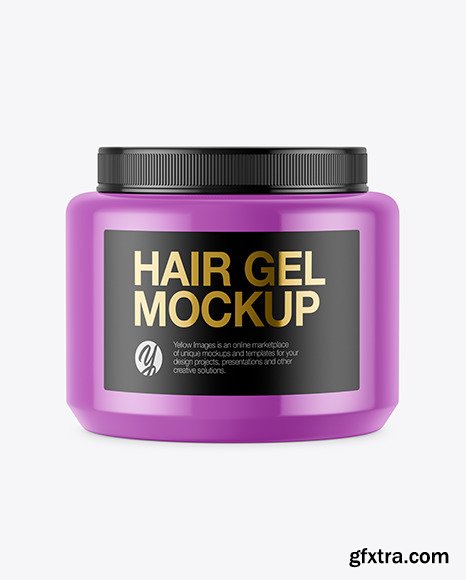 Glossy Hair Gel Jar Mockup 51512