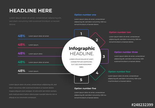 Infographic Layout with Five Options - 248232399 - 248232399