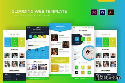 Web Clouding | PSD Web Template