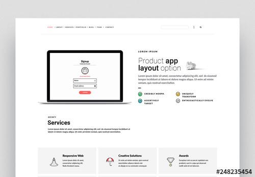 Website Layout with Icons - 248235454 - 248235454