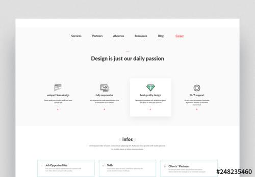 Website Layout with Icons - 248235460 - 248235460