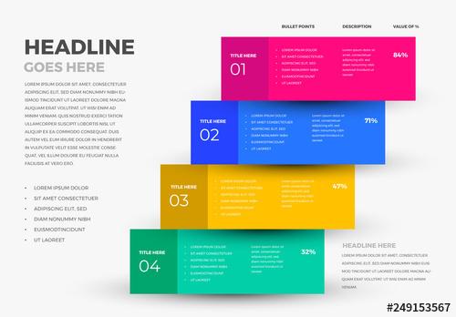 Colorful 4 Step Infographic Layout - 249153567 - 249153567