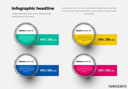 Infographic Layout with Magnified Circle Elements - 249153673 - 249153673