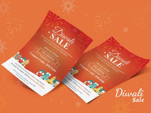 Diwali Sale Offer Flyer Template - diwali-sale-offer-flyer-template
