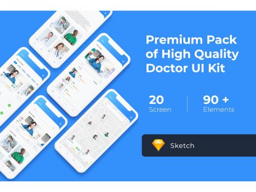 Doctor App UI KIT for Sketch - doctor-app-ui-kit-for-sketch