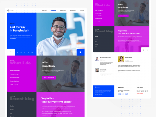 Doctor Personal Website landing interface design - doctor-personal-website-landing-interface-design