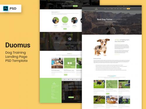 Dog Training Landing Page PSD Template-02 - dog-training-landing-page-psd-template-02