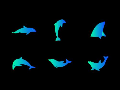 Dolphin logo/icons set - dolphin-logo-icons-set-33d59d45-3c32-47e7-82f0-9ce70b022199