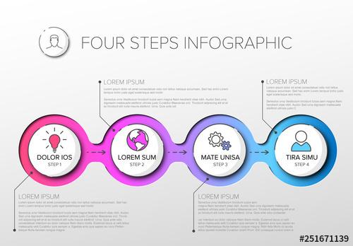 4 Step Circle Infographic Layout - 251671139 - 251671139