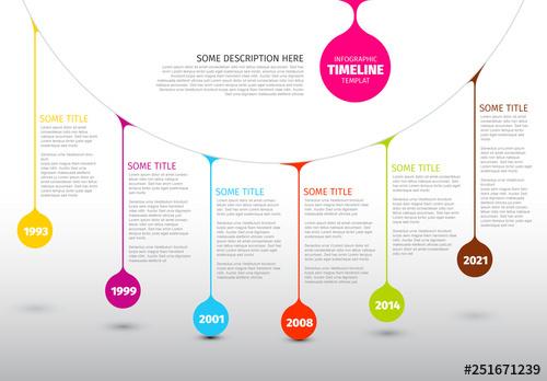 Colorful Droplet Timeline Infographic Layout - 251671239 - 251671239