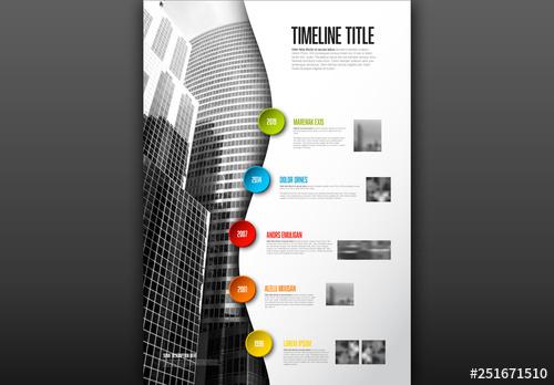 Colorful Timeline Buttons Infographic Layout - 251671510 - 251671510