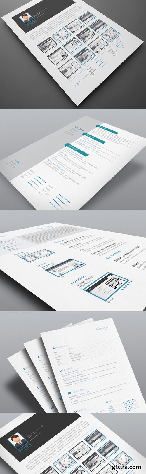 5 Resume InDesign Templates IDML