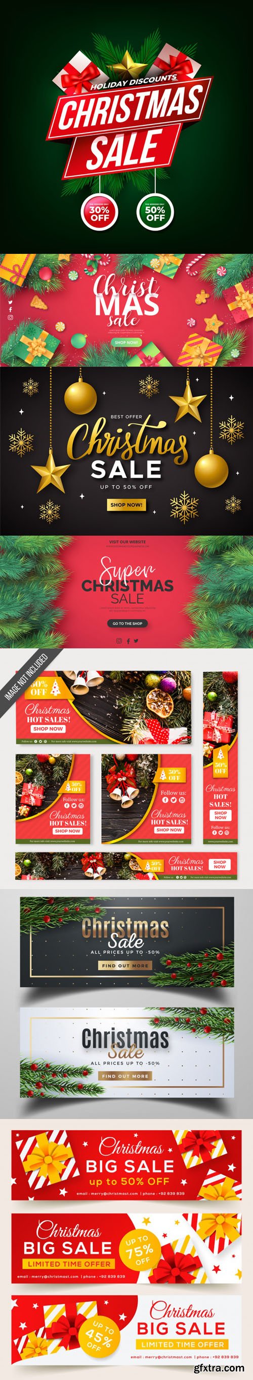 Holiday Sales Banners Vector Collection 3