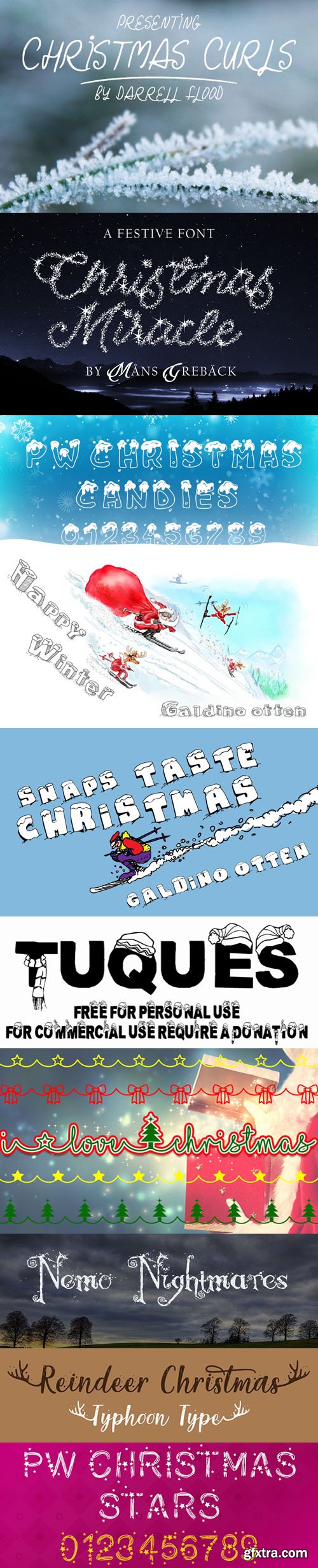 29 Holiday Fonts Collection