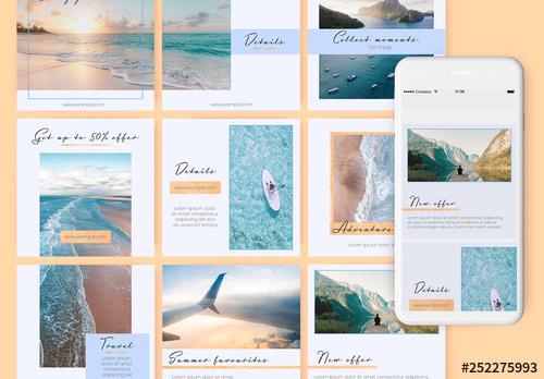15 Social Media Post Layouts with Glitter Elements - 252275993 - 252275993