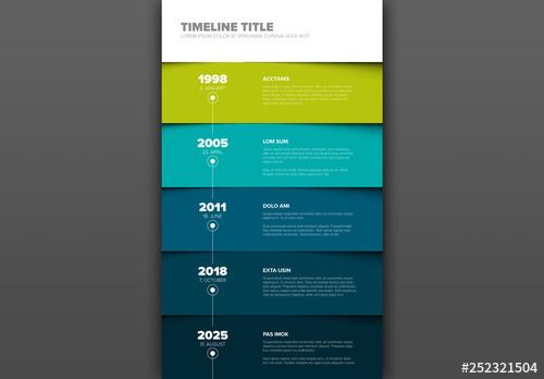 Blue and Green Timeline Infographic Layout - 252321504 - 252321504