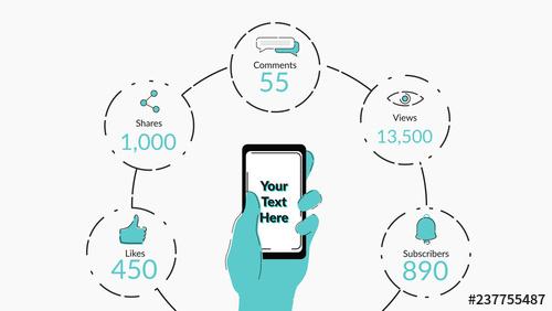 Data-Driven Social Media Statistics Infographic - 237755487 - 237755487