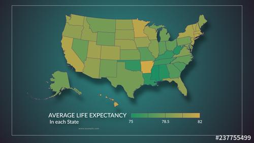 Data-Driven Gradient US Map Infographic - 237755499 - 237755499