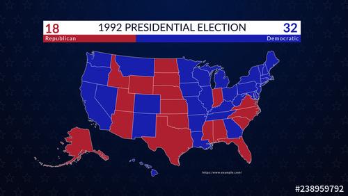 Data-Driven Two-Color US Map Infographic - 238959792 - 238959792