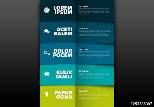 Blue and Green Infographic Layout - 253386387 - 253386387