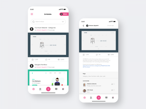 Dribbble Redesign - dribbble-redesigb