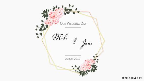 Floral Wedding Title - 262104215 - 262104215