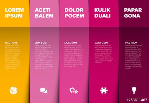 Yellow, Pink, and Purple Infographic Layout - 253611467 - 253611467