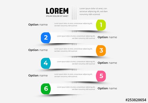 Infographic with 3D Paper Strips - 253828654 - 253828654