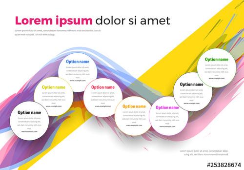 Multicolored Infographic with Eight Sections - 253828674 - 253828674