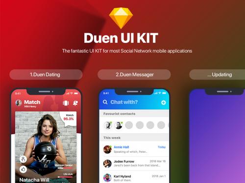 Duen UI KIT Social App - duen-ui-kit-social-network-mobile-application-ui