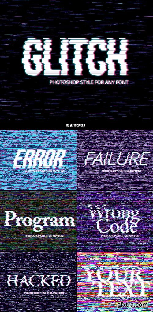 Glitch Text Effect Style 233079565