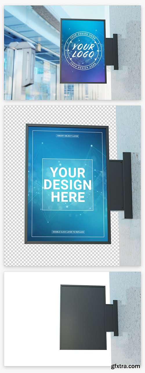 Outdoor Vertical Sign Mockup 222042119