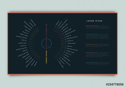 Radial Infographic Layout with Dark Background - 254778058 - 254778058