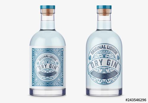 Vintage Gin Label Layout - 243546296 - 243546296