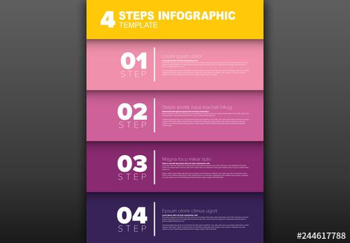 4 Steps Infographic Layout - 244617788 - 244617788