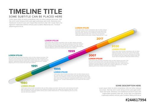 Colorful Timeline Infographic Layout - 244617994 - 244617994