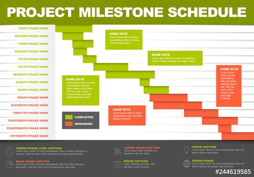 Project Milestone Schedule Infographic Layout - 244619585 - 244619585