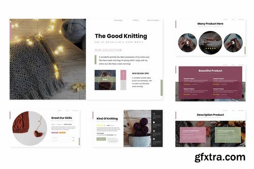 Knitting - Powerpoint Google Slides and Keynote Templates