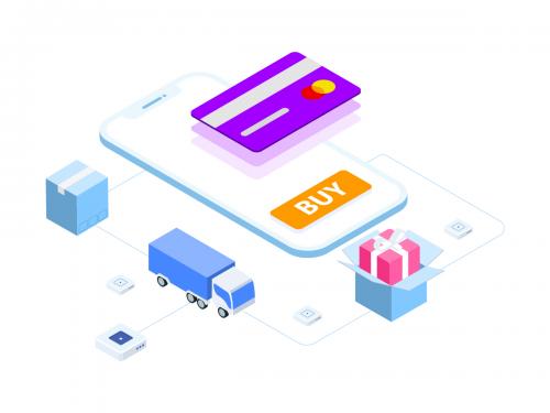 E-commerce on Blockchain Isometric 5 - FV - e-commerce-on-blockchain-isometric-5-fv