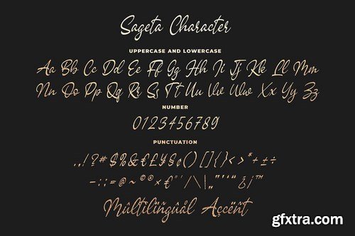 Sageta - Luxury Script Font