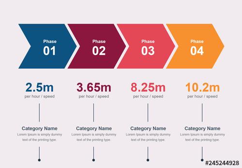 4 Step Arrow Process Infographic - 245244928 - 245244928