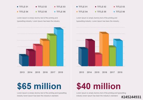 2 3D Bar Graphs Infographic - 245244931 - 245244931