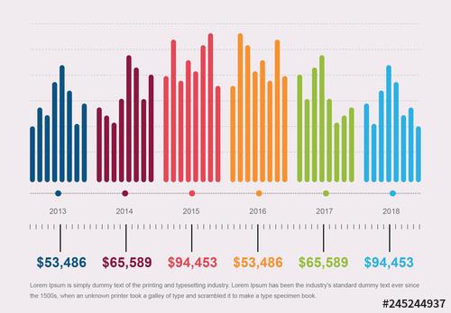 Multicolored Bar Graph Infographic - 245244937 - 245244937