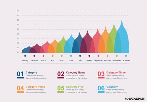 Mountain Bar Graph Infographic - 245244940 - 245244940