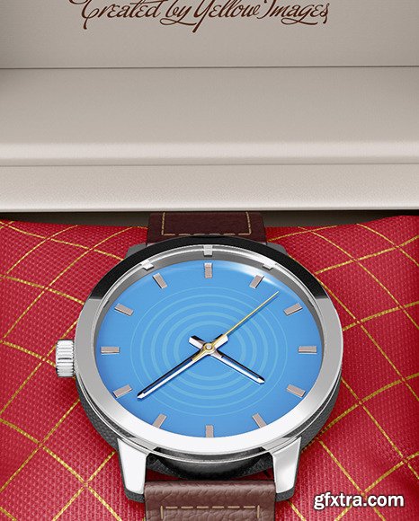 Opened Watch Box Mockup - Front View 51464