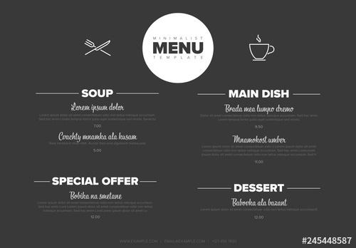 Minimalist Menu Layout - 245448587 - 245448587