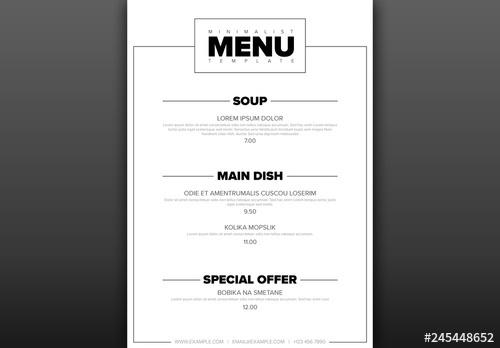 Minimalist Menu Layout - 245448652 - 245448652