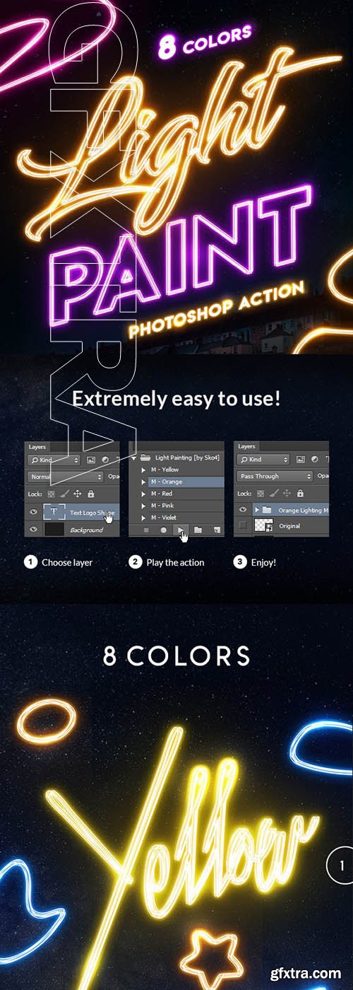 GraphicRiver - Light Painting - Photoshop Action 25158318