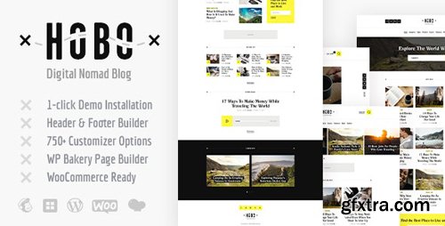 ThemeForest - Hobo v1.0.2 - Digital Nomad Travel Lifestyle Blog WordPress Theme - 23170453
