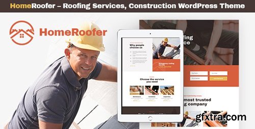 ThemeForest - HomeRoofer v1.0.1 - Roofing Company Services & Construction WordPress Theme - 23081194